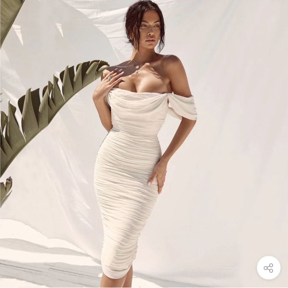 THATSSOFETCH White Midi Dress